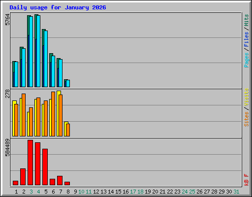 Daily usage for January 2026
