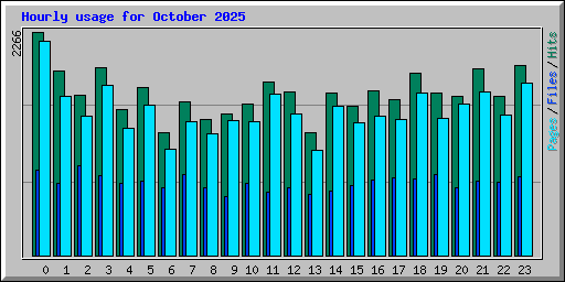 Hourly usage for October 2025